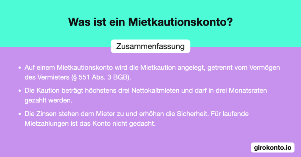 Was ist ein Mietkautionskonto?