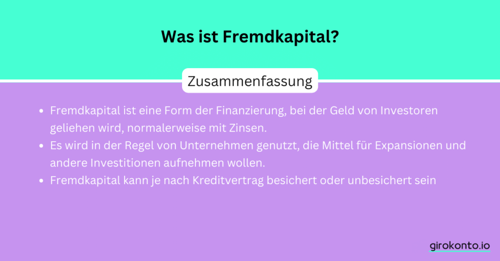 Was ist Fremdkapital?
