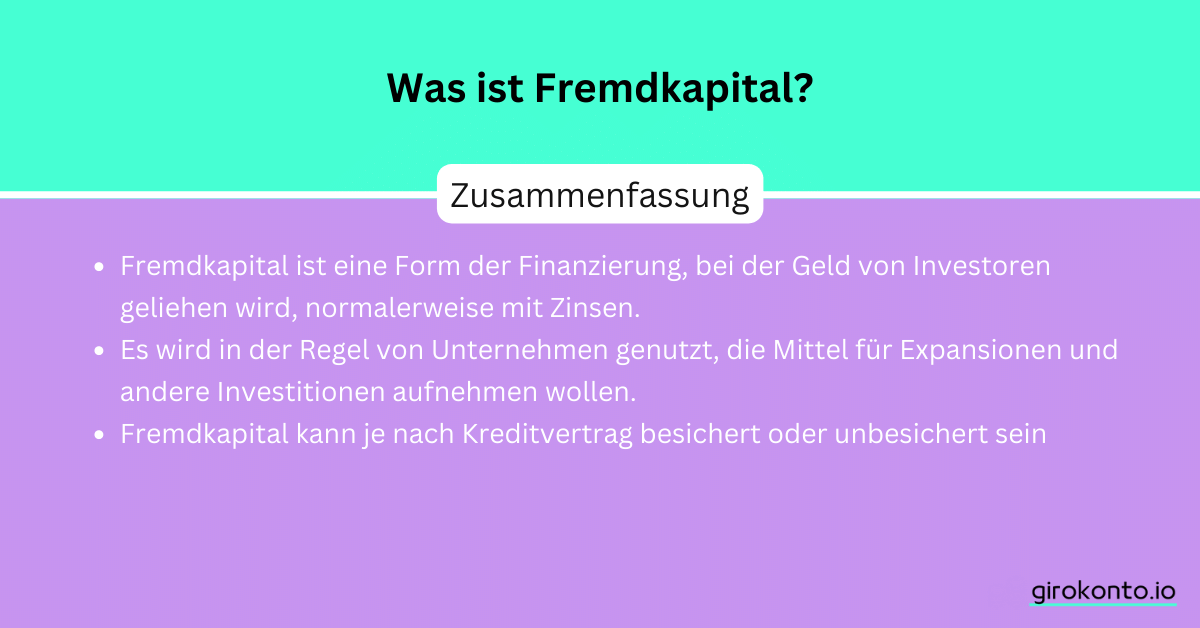 Was Ist Kurzfristiges Fremdkapital Was ist Fremdkapital? | girokonto.io
