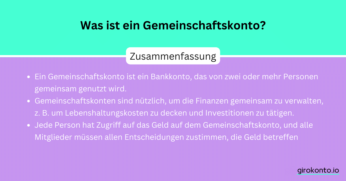 Gemeinschaftskonto Auf Eine Person Umschreiben Sparkasse Was ist ein Gemeinschaftskonto? | girokonto.io