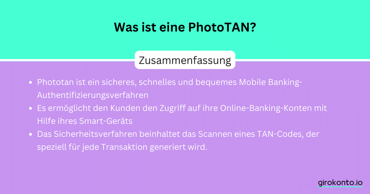 Was ist eine PhotoTAN? | girokonto.io