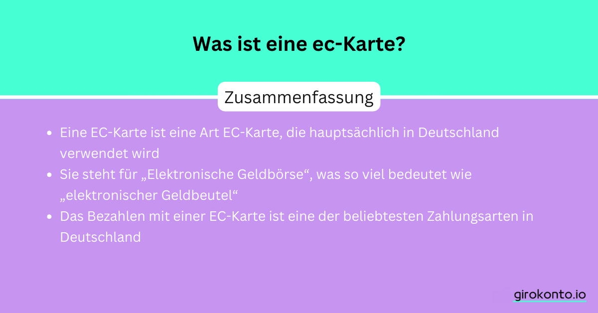 EC-Karte: Bezahlen, Sicherheit und Abgrenzung