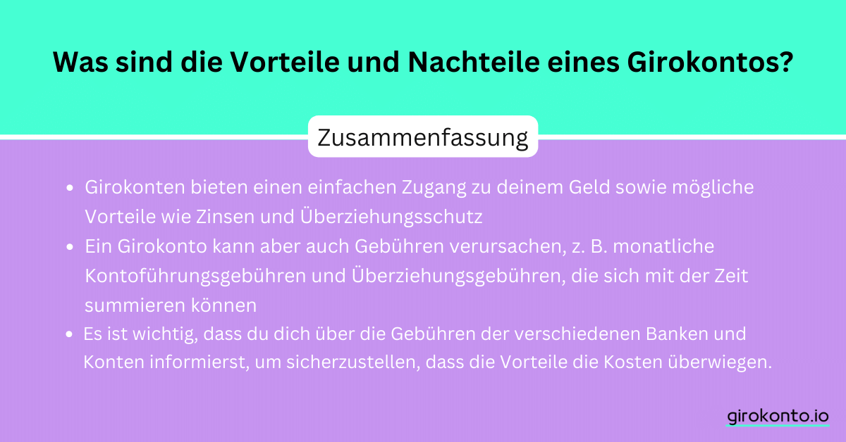 Was Sind Die Vorteile Und Nachteile Eines Girokontos? | Girokonto.io