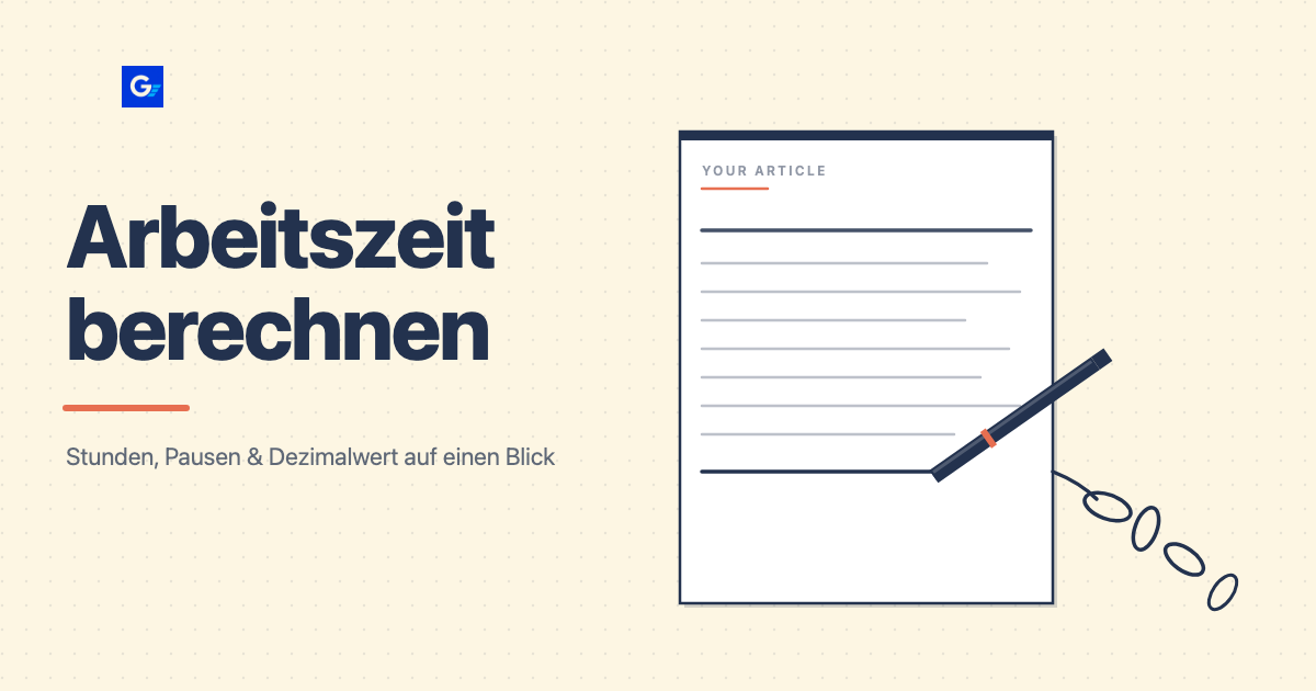 Arbeitszeitrechner: Stunden und Wochenstunden erfassen