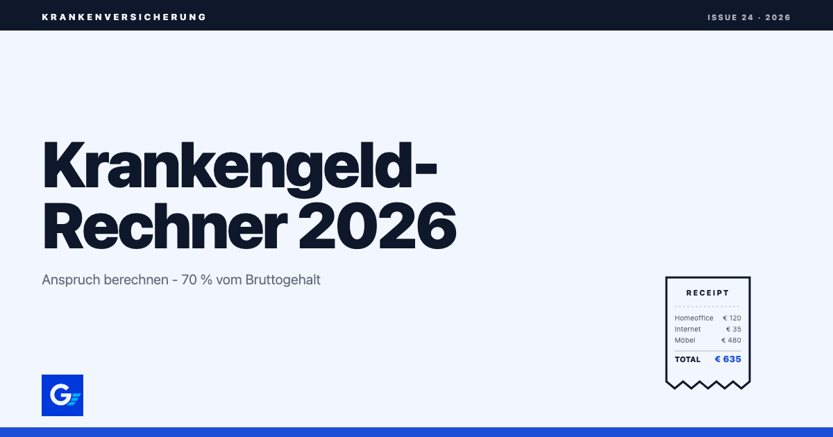 girokonto.io: Krankengeld-Rechner 2026