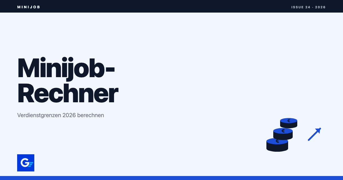 girokonto.io: Minijob-Rechner Verdienstgrenzen 2026