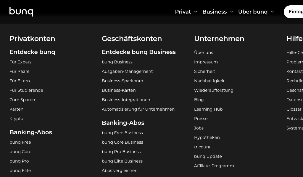 Screenshot bunq