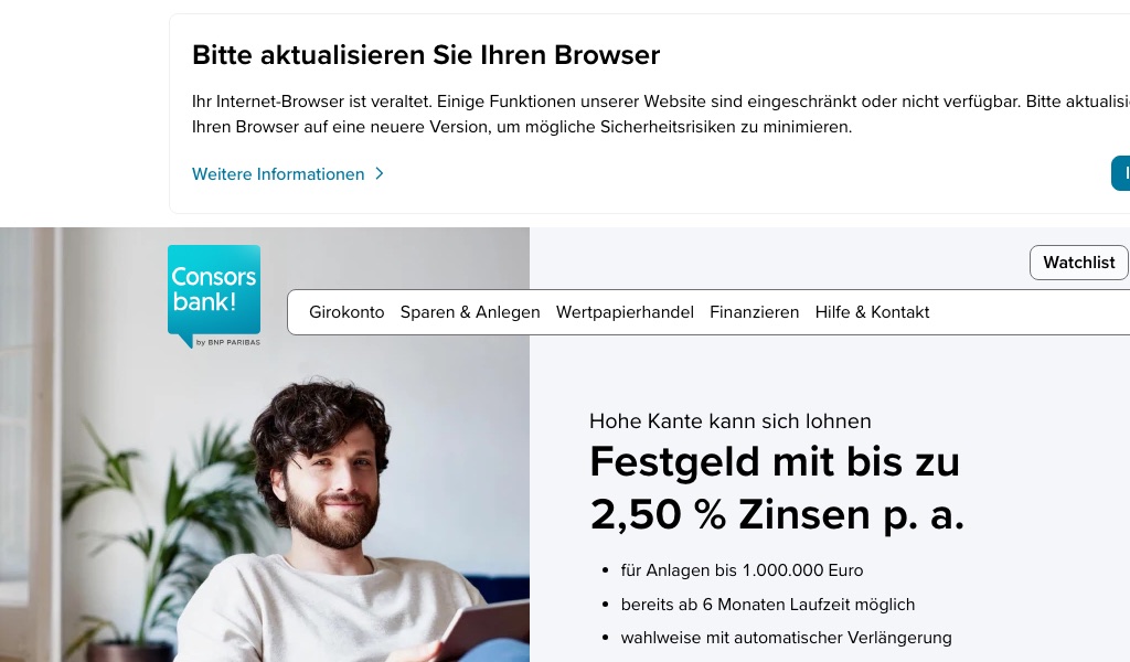 Screenshot Consorsbank